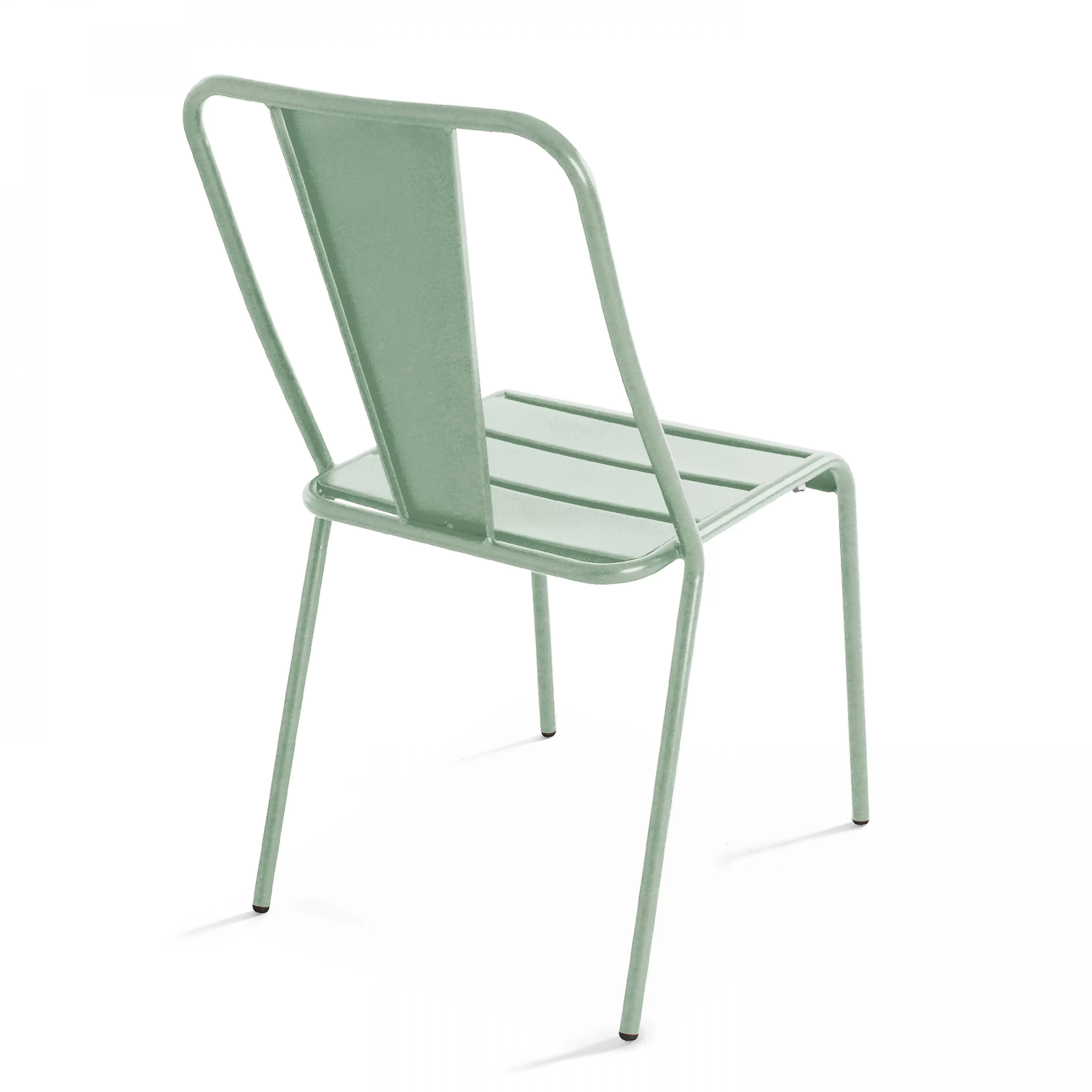 Illustration numéro 2 du produit Chaise en métal vert sauge