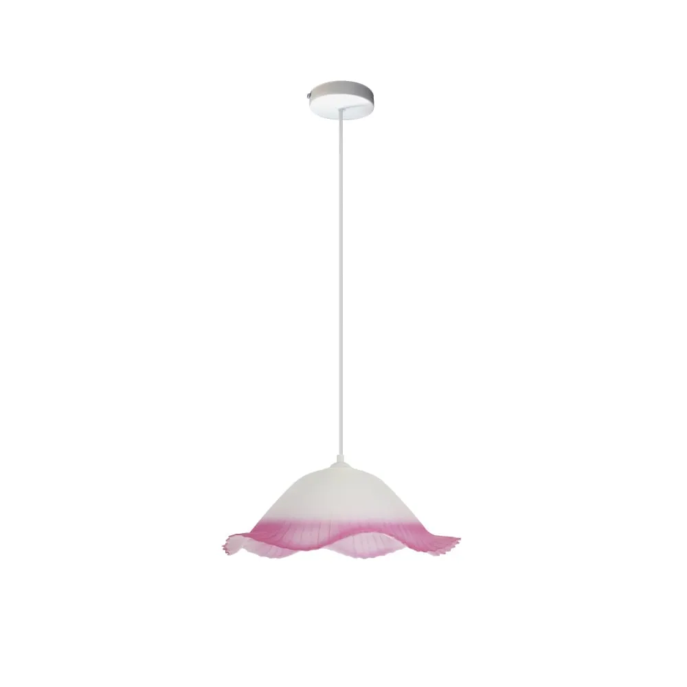 Illustration numéro 2 du produit Suspension  verre,Rose ,H70xD36xP36cm