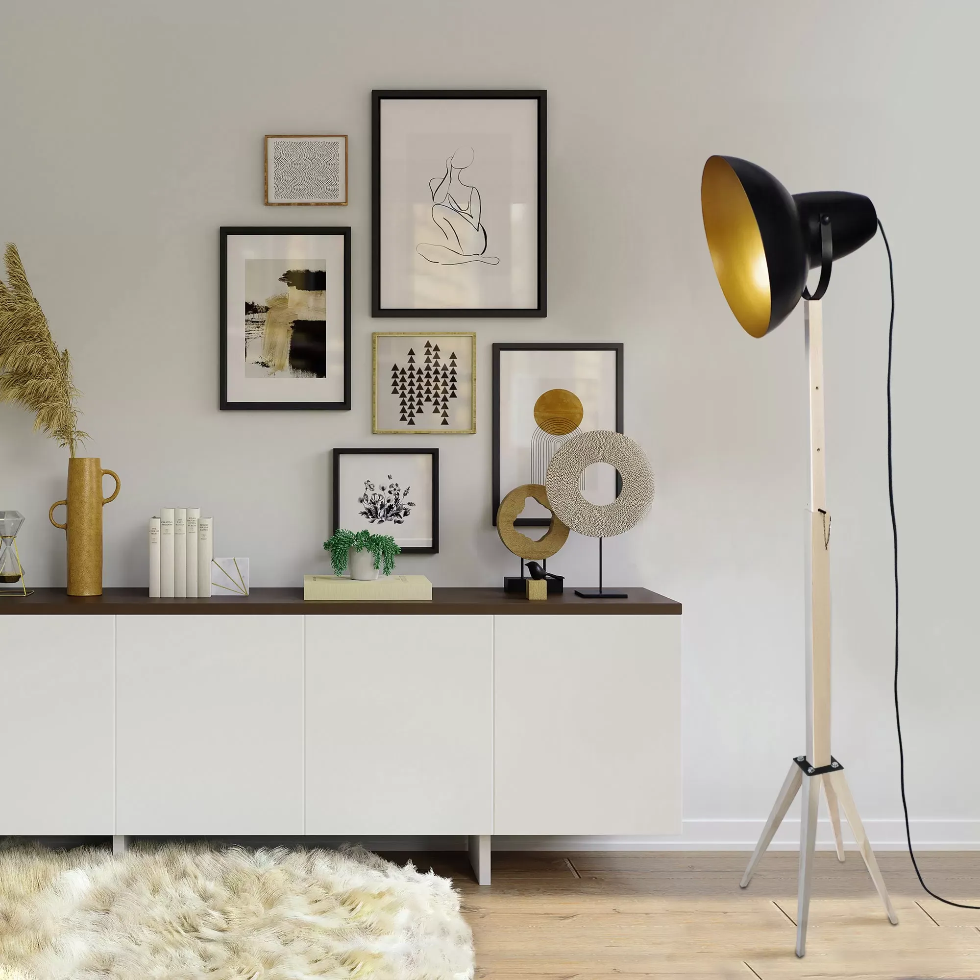 Illustration numéro 2 du produit lampadaire liseuse métal noir