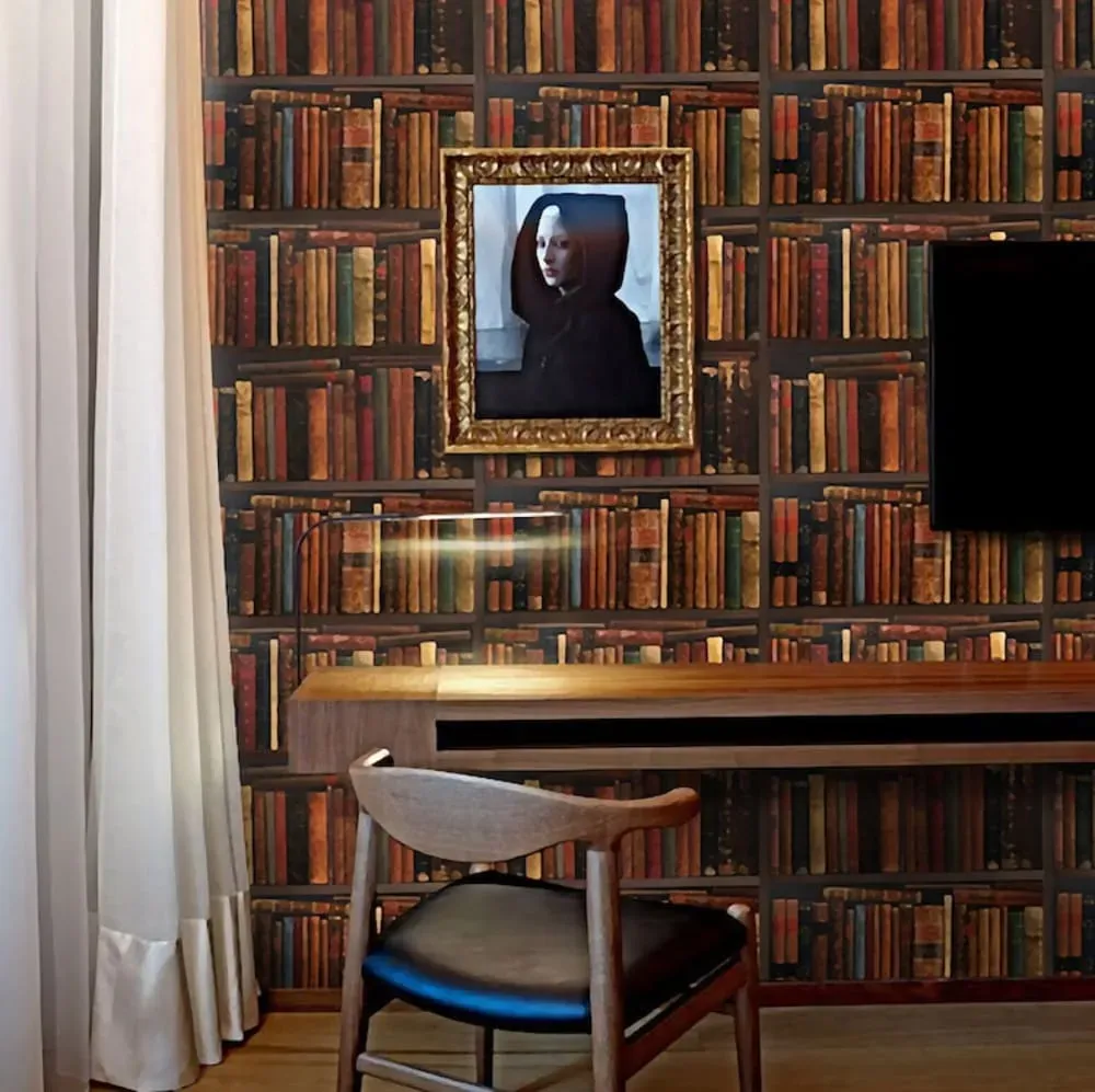 Illustration numéro 2 du produit Papier Peint Bibliothèque,papier fin,200x280cm,8 feuilles