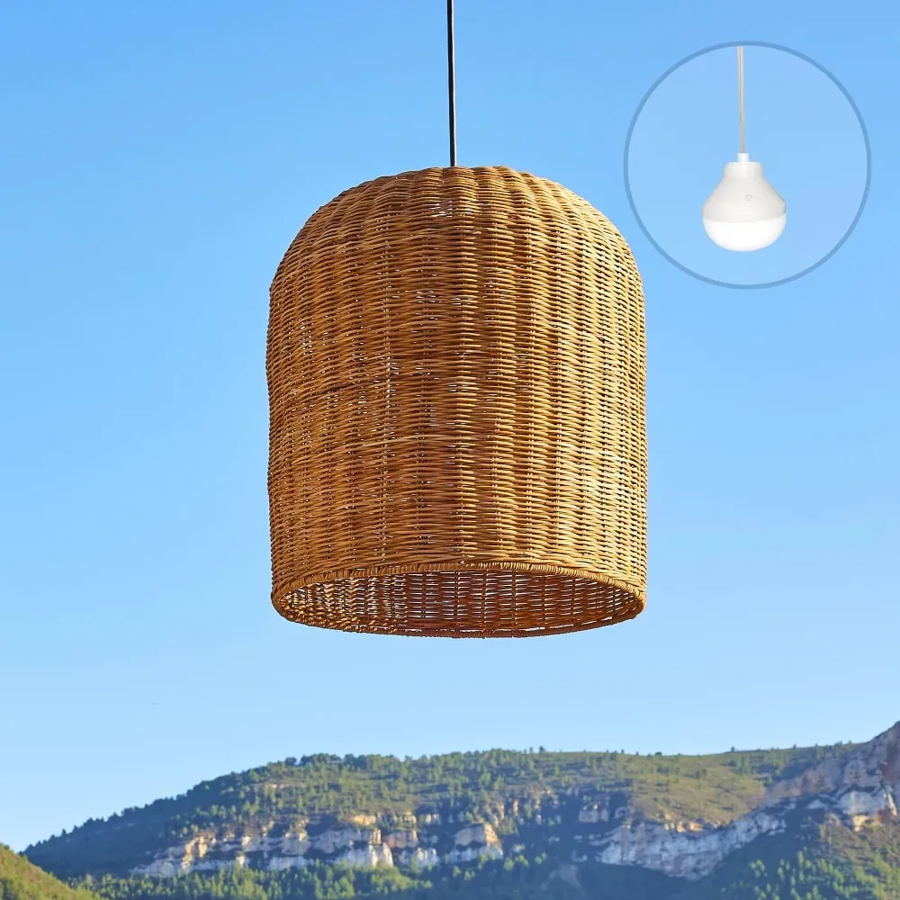 Illustration numéro 2 du produit Suspension d'extérieur nomade Rotin Beige H45CM