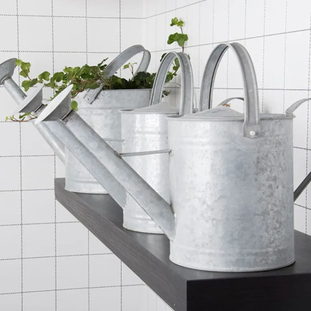 Illustration numéro 2 du produit Arrosoir zinc patiné 1.5 L gris