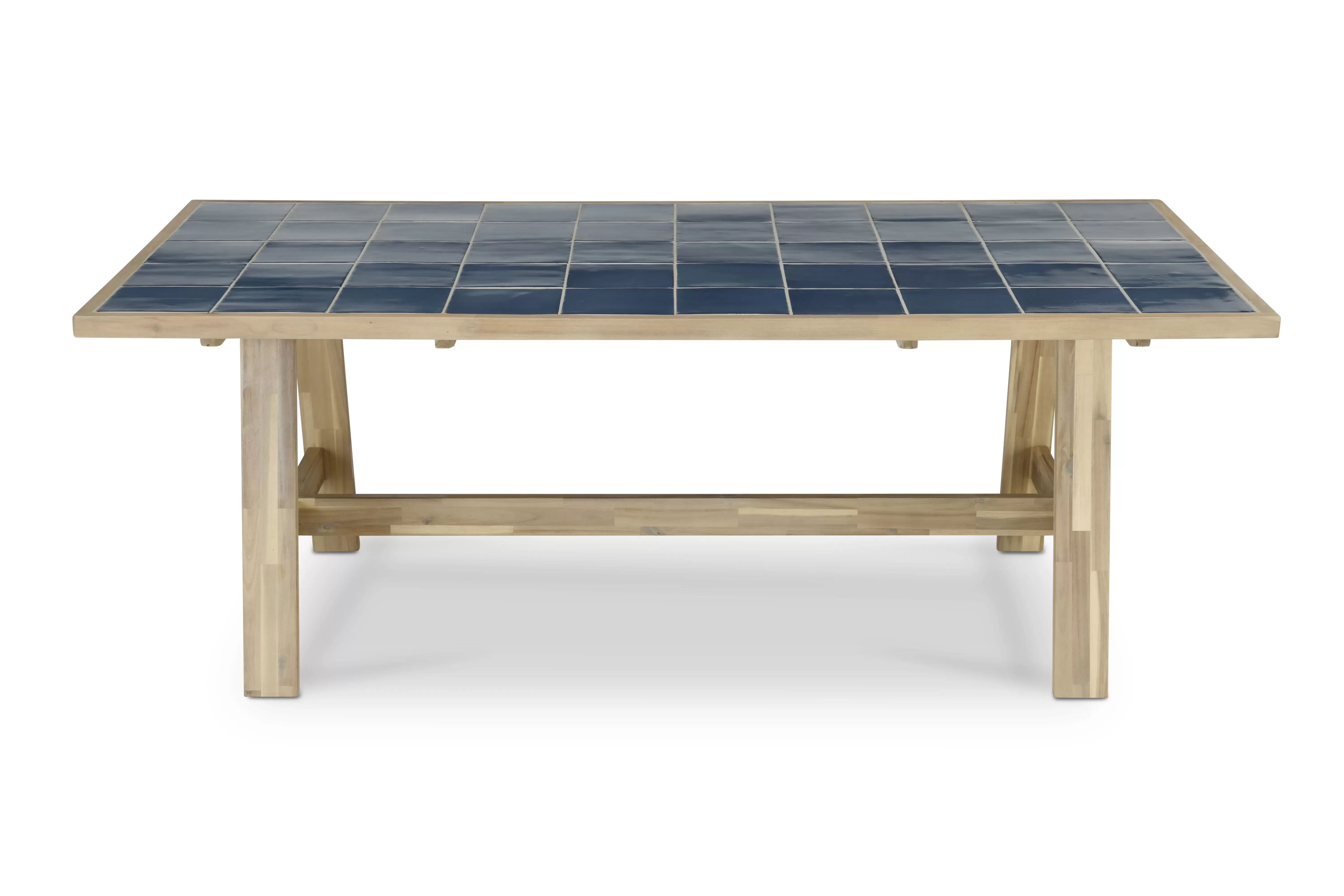 Illustration numéro 2 du produit Ensemble table céramique bleue 205x105 et 6 chaises