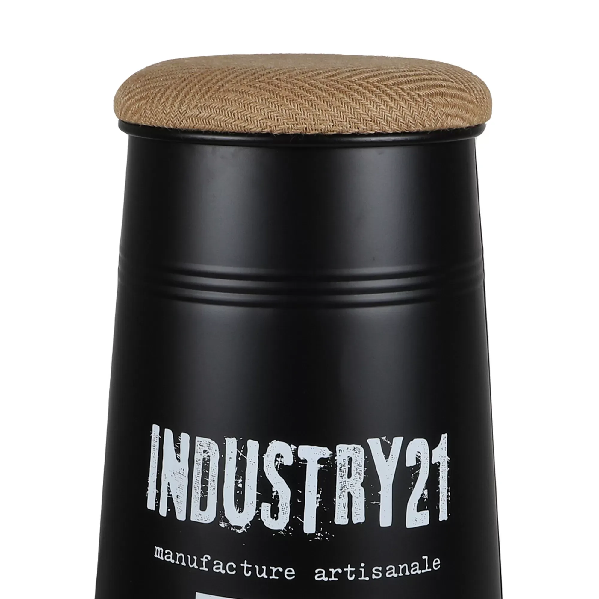 Illustration numéro 2 du produit Tabouret de bar métal noir style industriel 40x40x66.5cm