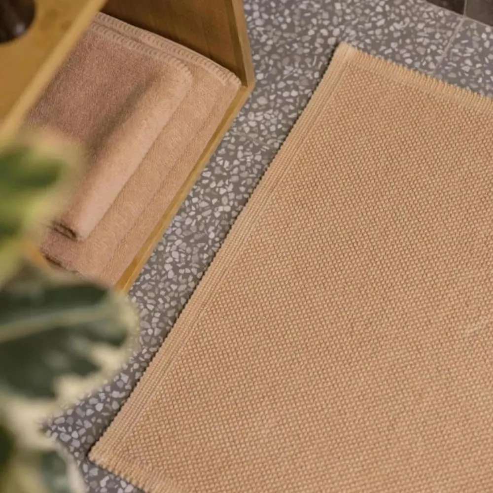 Illustration numéro 2 du produit Tapis de bain en Coton marron 54x64 cm