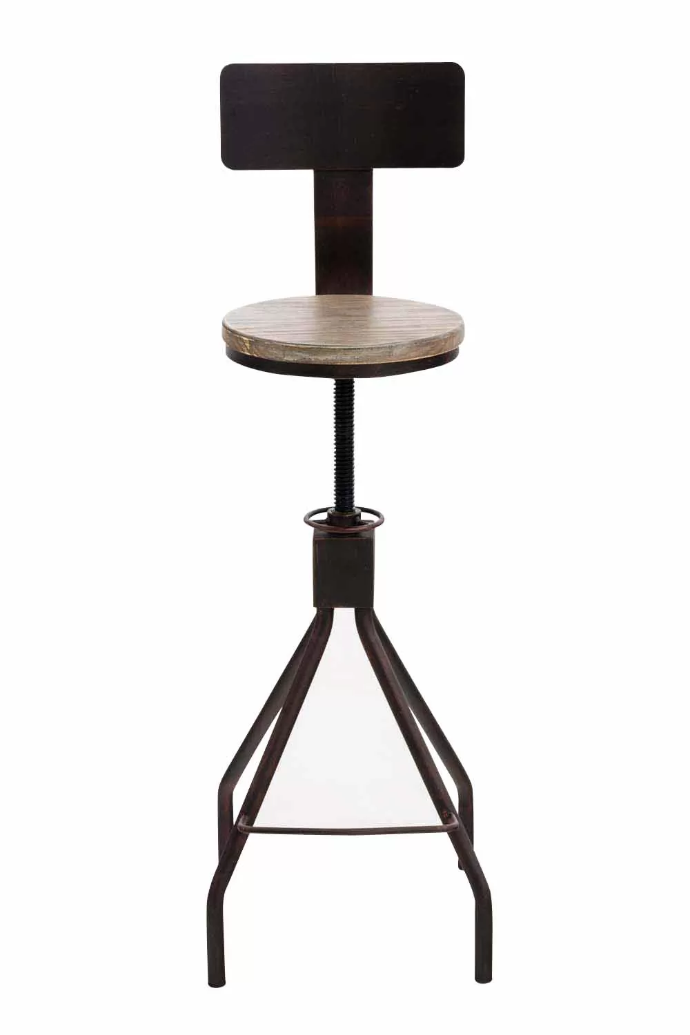 Illustration numéro 2 du produit Tabouret de bar industriel réglable en métal Bronze