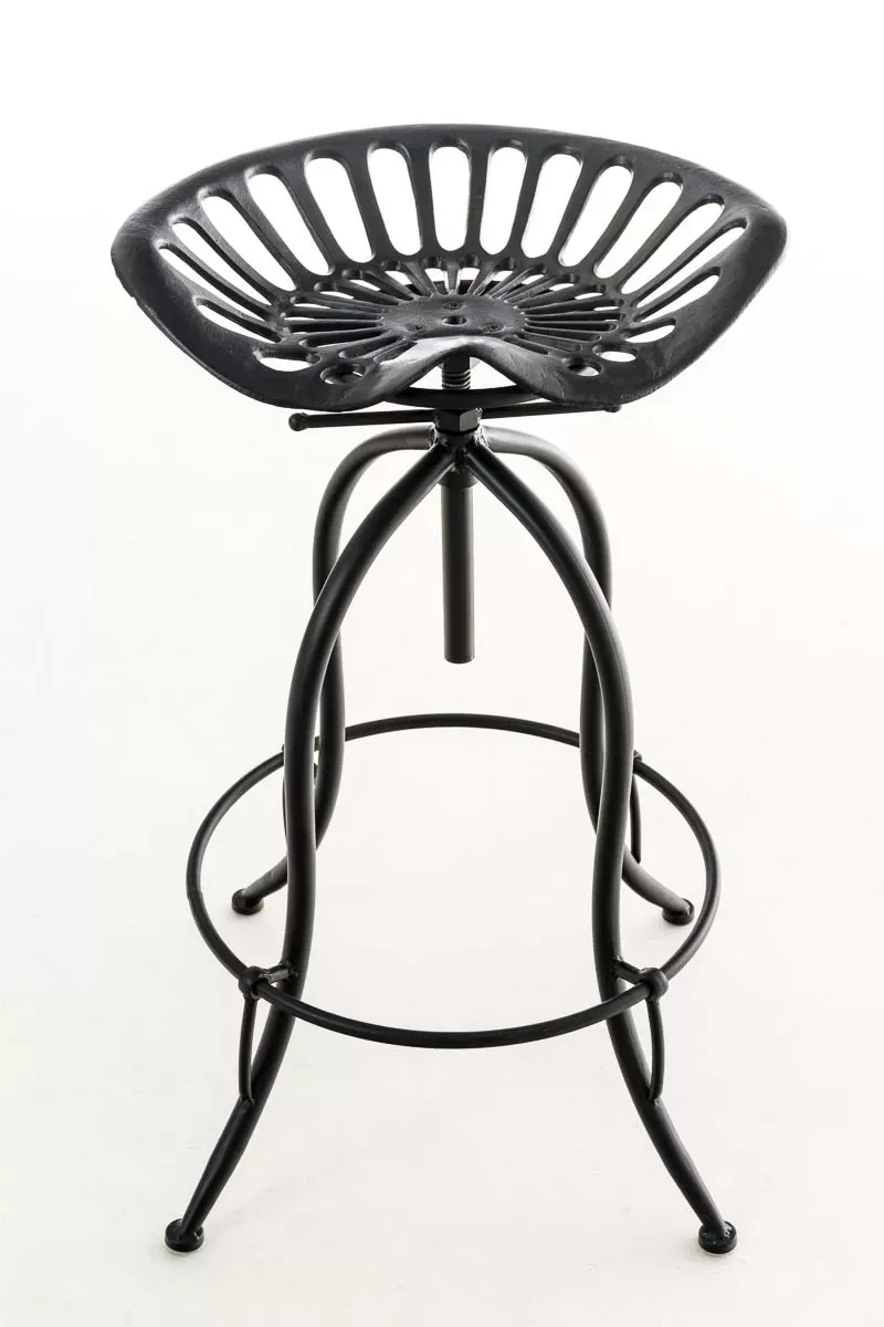 Illustration numéro 2 du produit Tabouret de bar industriel réglable en métal Noir