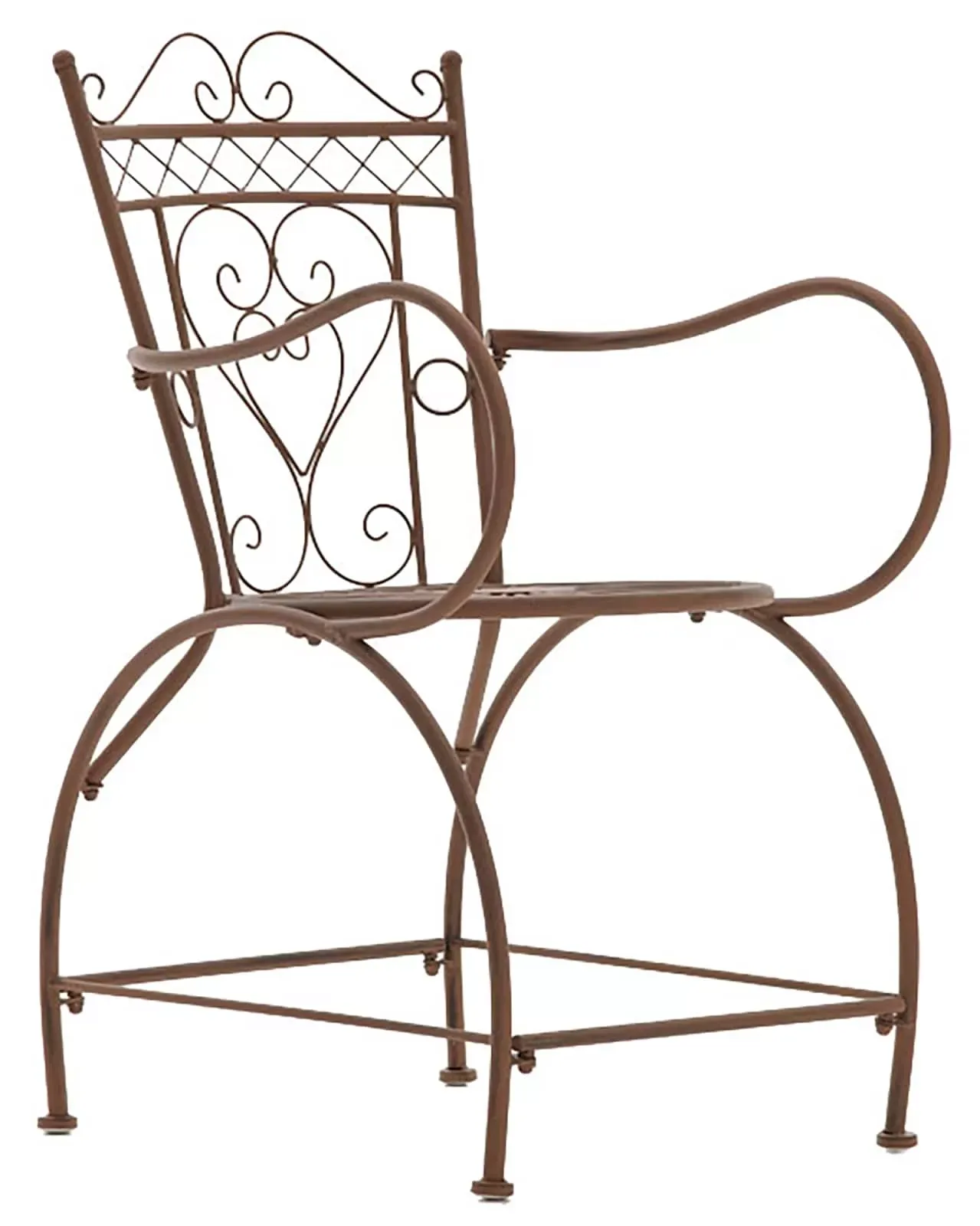 Illustration numéro 2 du produit Lot de 2 chaises de jardin en métal Marron antique