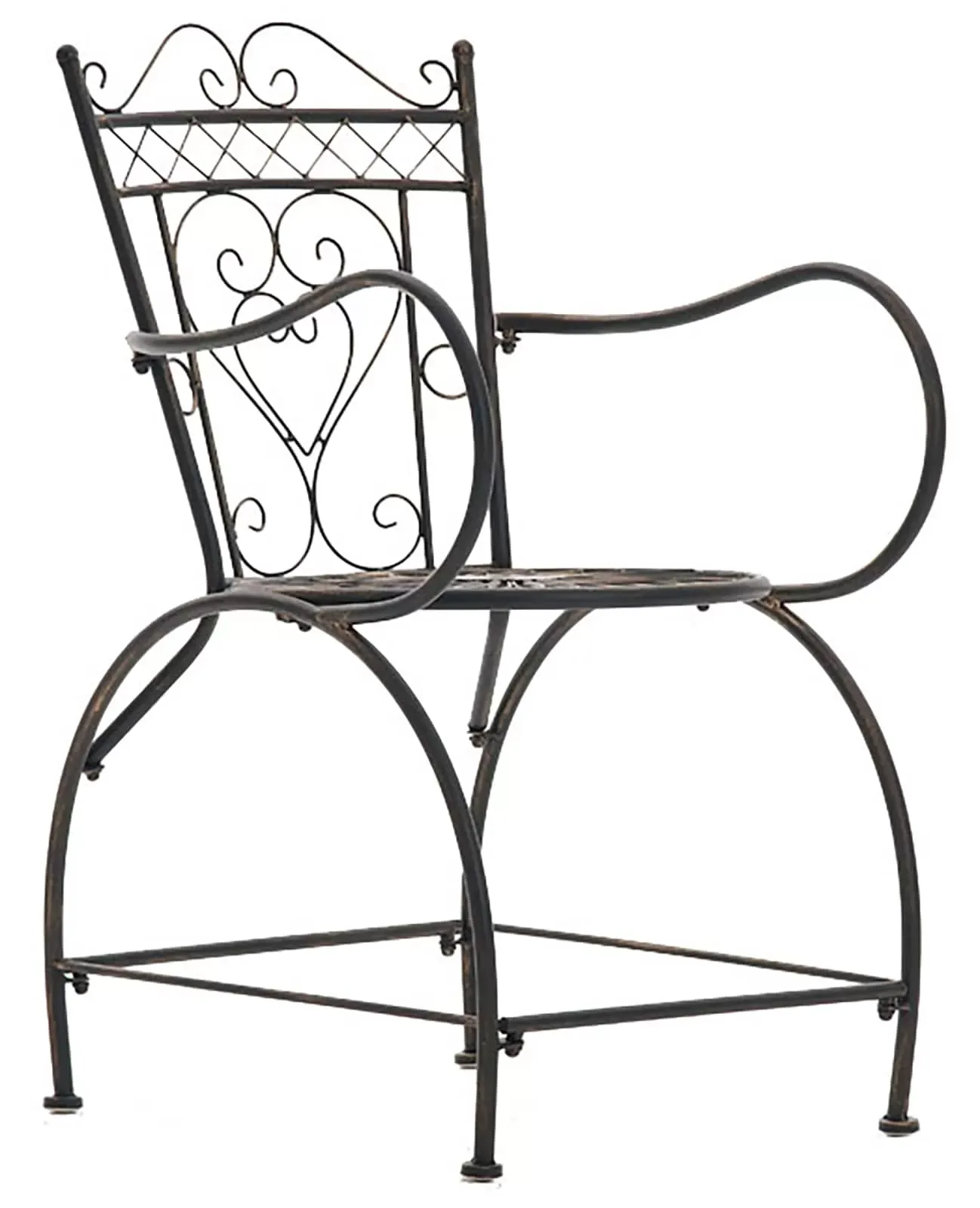 Illustration numéro 2 du produit Lot de 2 chaises de jardin en métal Bronze
