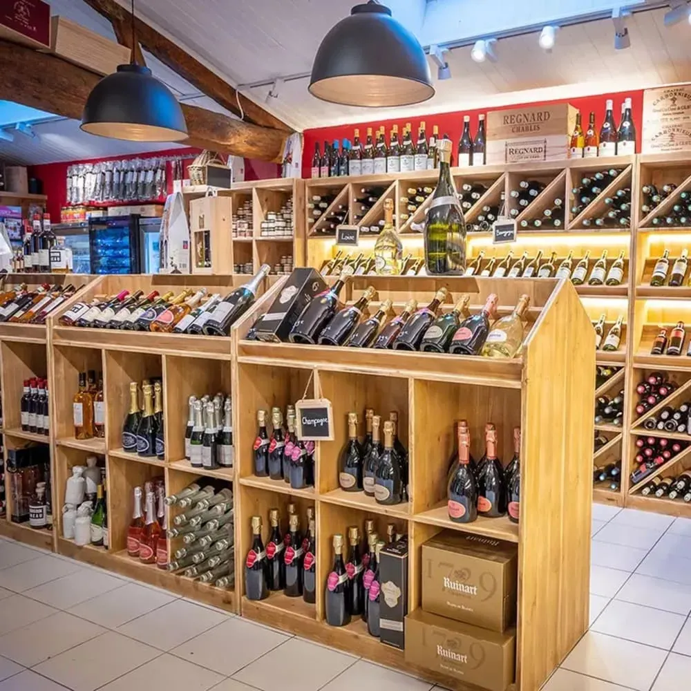 Illustration numéro 2 du produit Présentoir à vin 6 casiers bouteilles bois massif