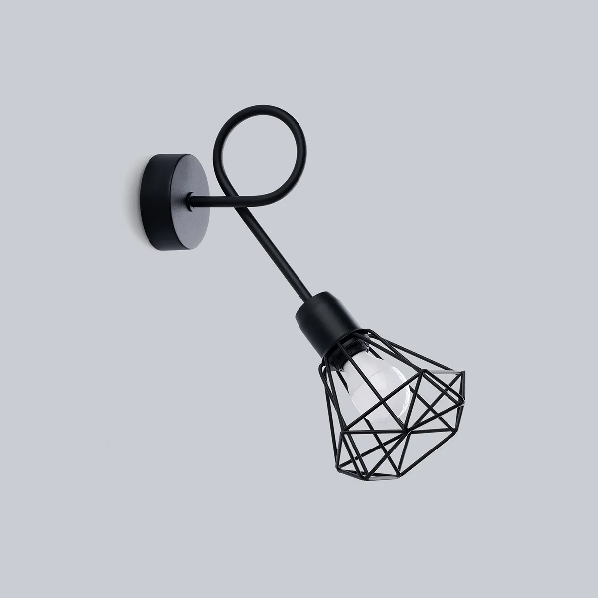 Illustration numéro 2 du produit Applique Acier Noir E14 1 Artemis Long