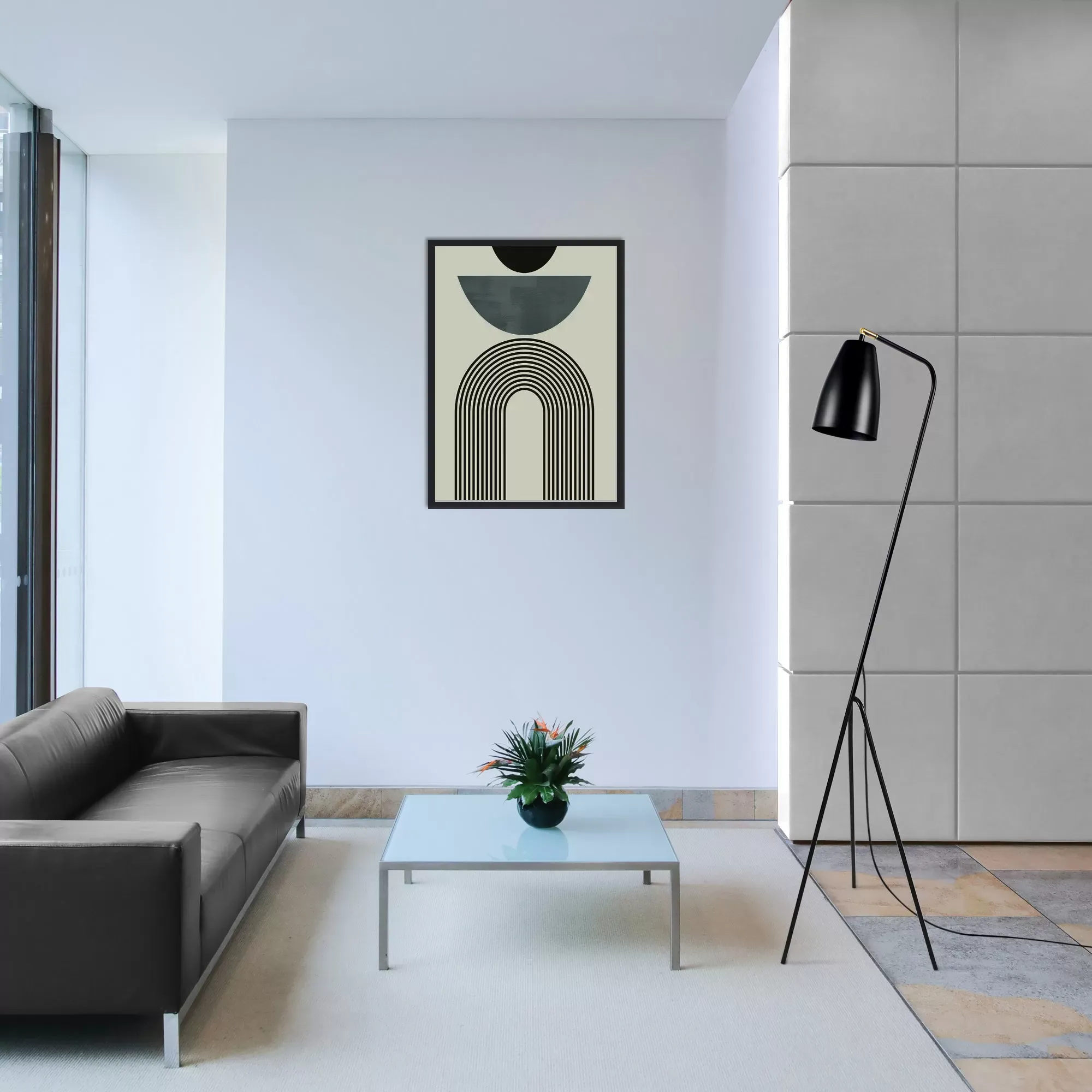Illustration numéro 2 du produit Lampadaire liseuse  métal,Noir ,H160xD30x P30cm