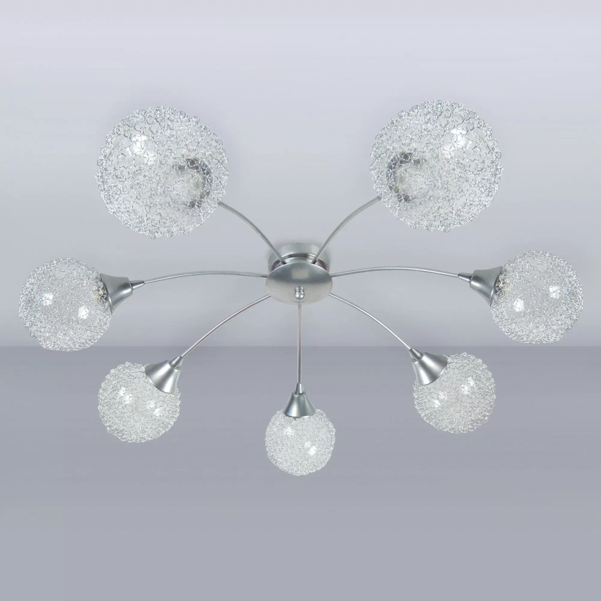 Illustration numéro 2 du produit Lustre verre claire 68  cm