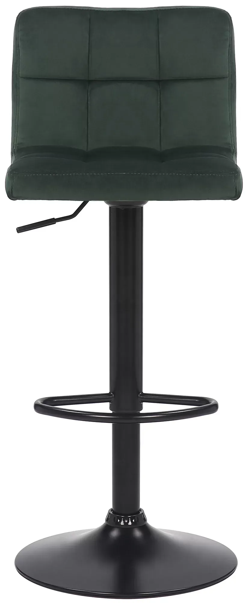 Illustration numéro 2 du produit Tabouret de bar réglable pivotant en velours Vert