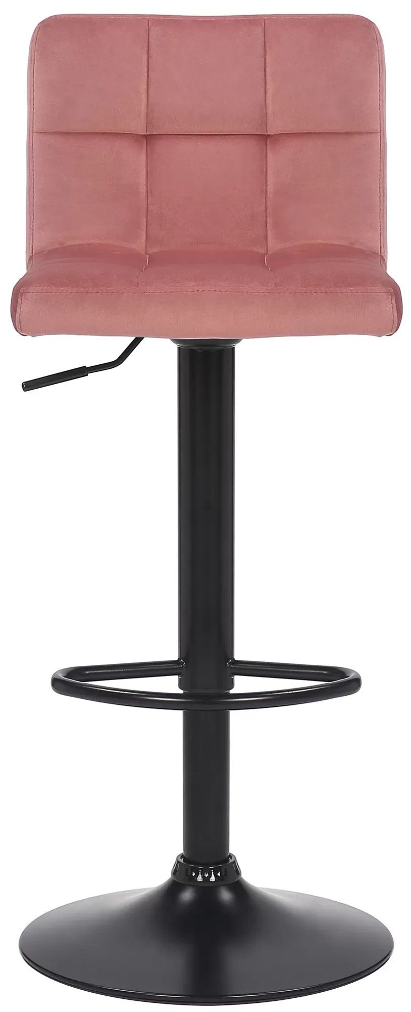 Illustration numéro 2 du produit Tabouret de bar réglable pivotant en velours Rose