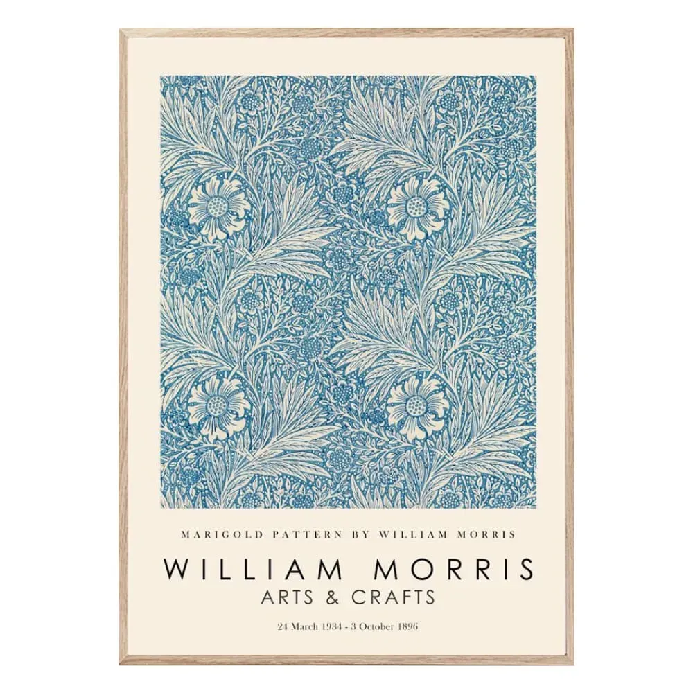 Illustration numéro 2 du produit Affiche décorative avec cadre coloré chêne 30 x 40 cm motif marigold