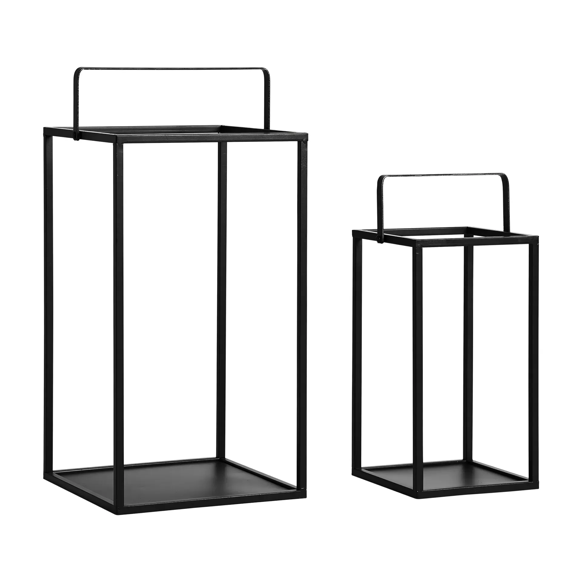 Illustration numéro 2 du produit Bougeoir en fer noir 25x25x48 cm