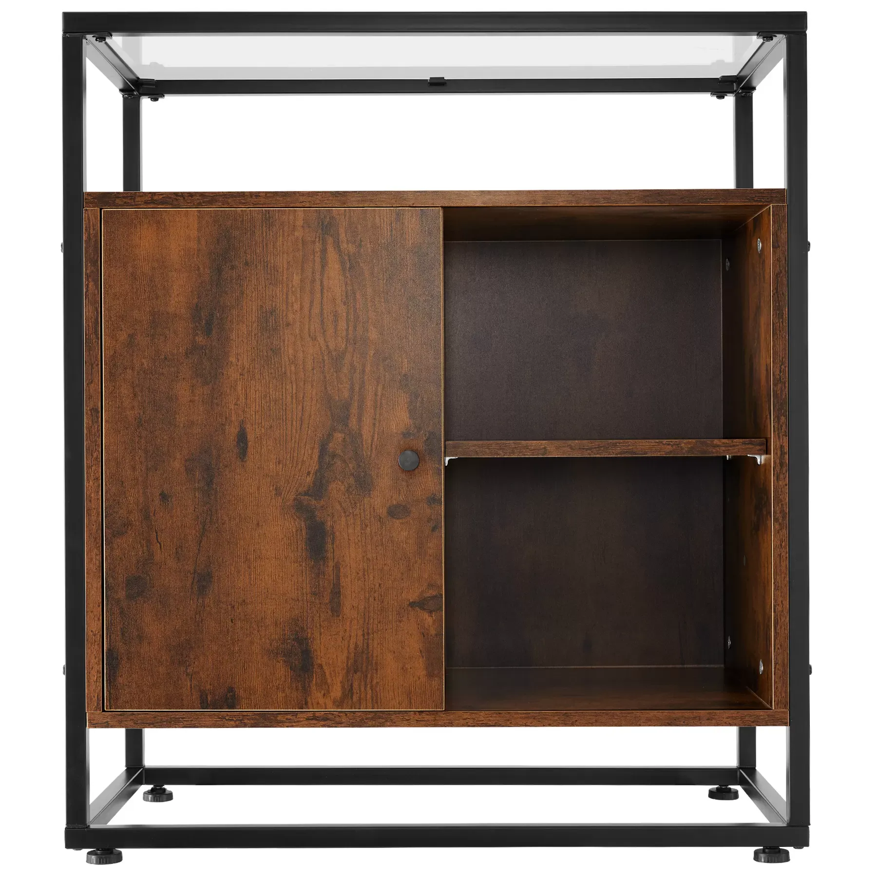 Illustration numéro 2 du produit Commode Style Industriel en Bois et Acier Bois foncé