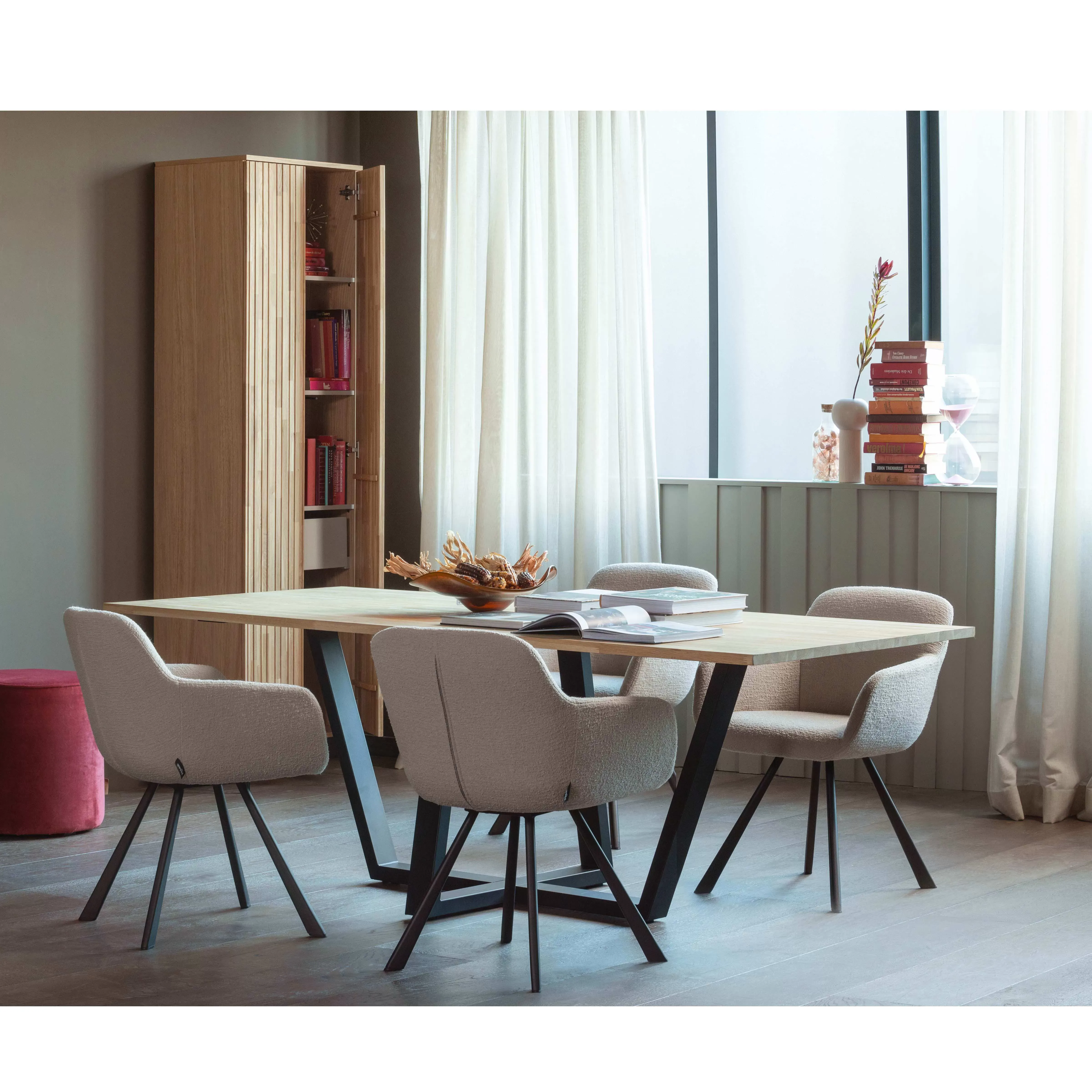 Illustration numéro 2 du produit Pied de table Drenthe en métal noir