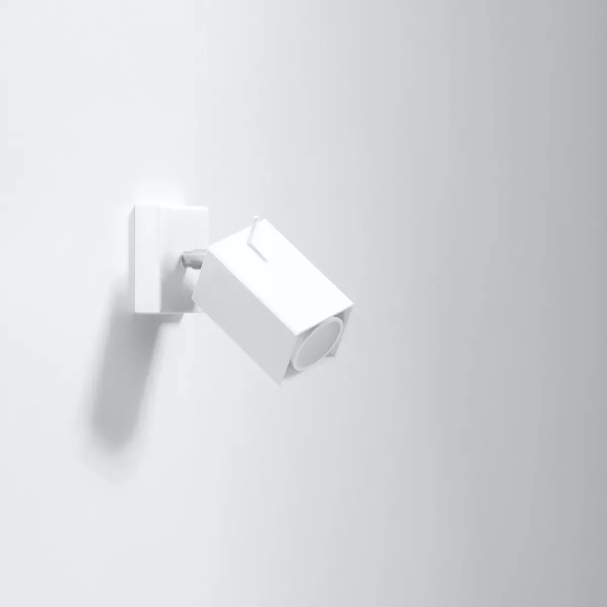 Illustration numéro 2 du produit Applique carrée en métal, blanc L: 8cm