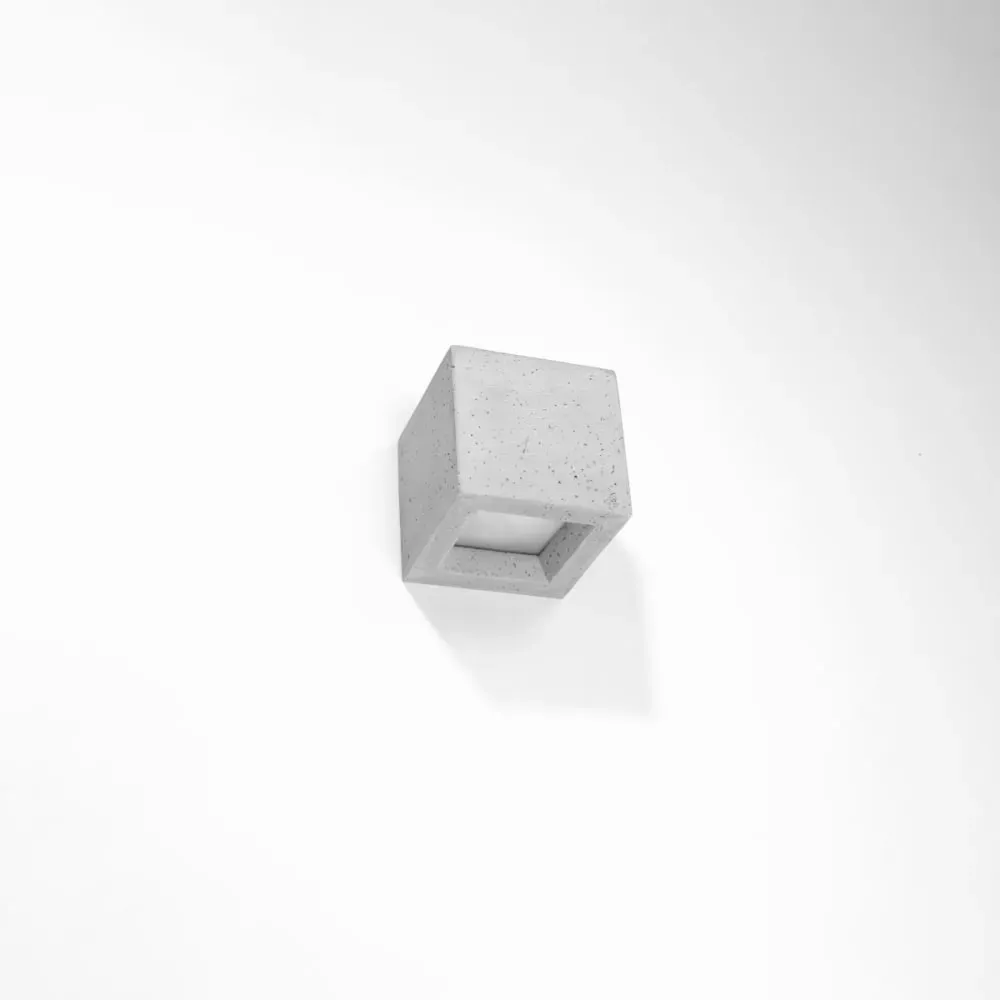 Illustration numéro 2 du produit Applique béton/verre gris H 10 cm