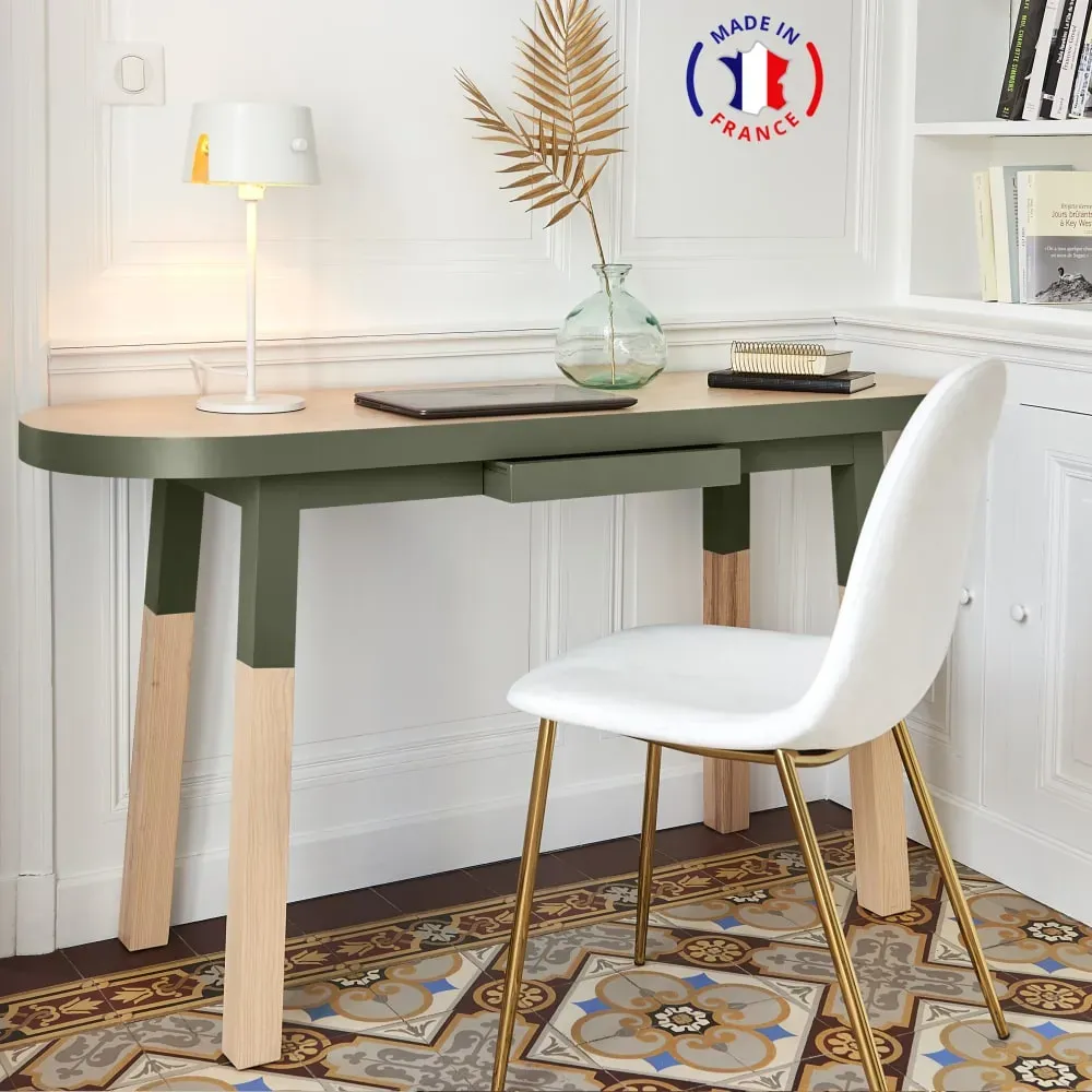 Illustration numéro 2 du produit Bureau Console 140 cm, 100% frêne massif