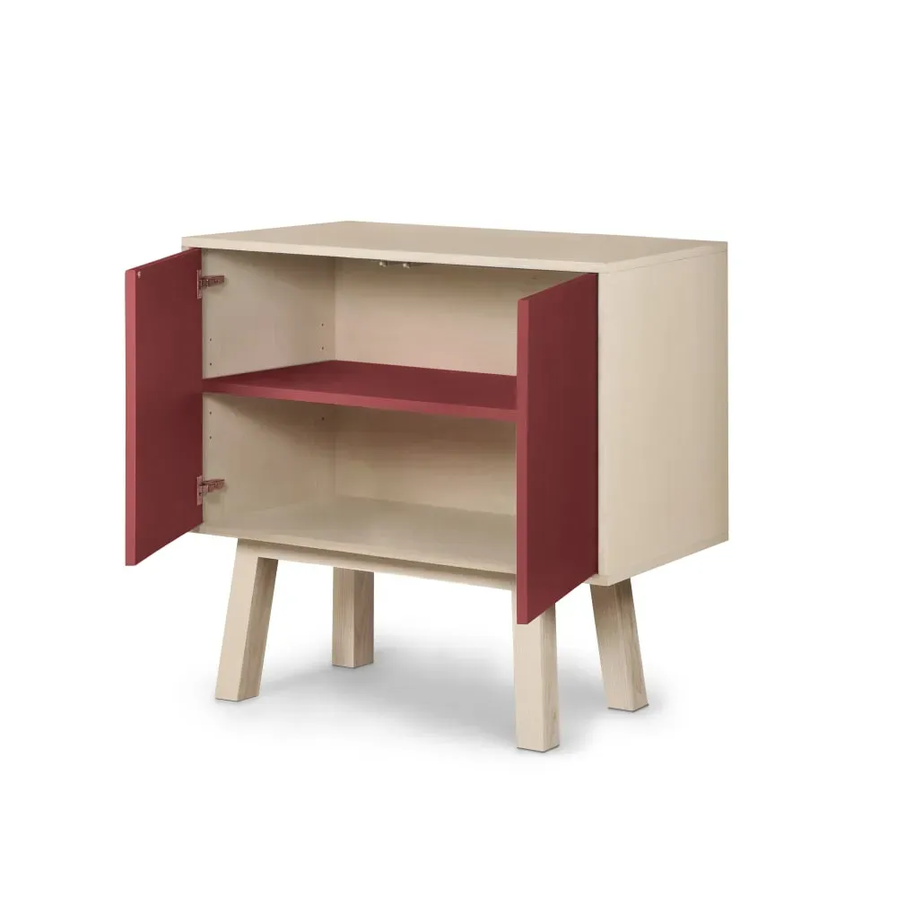 Illustration numéro 2 du produit Buffet en frêne 2 portes 100 cm, hauteur 94 cm