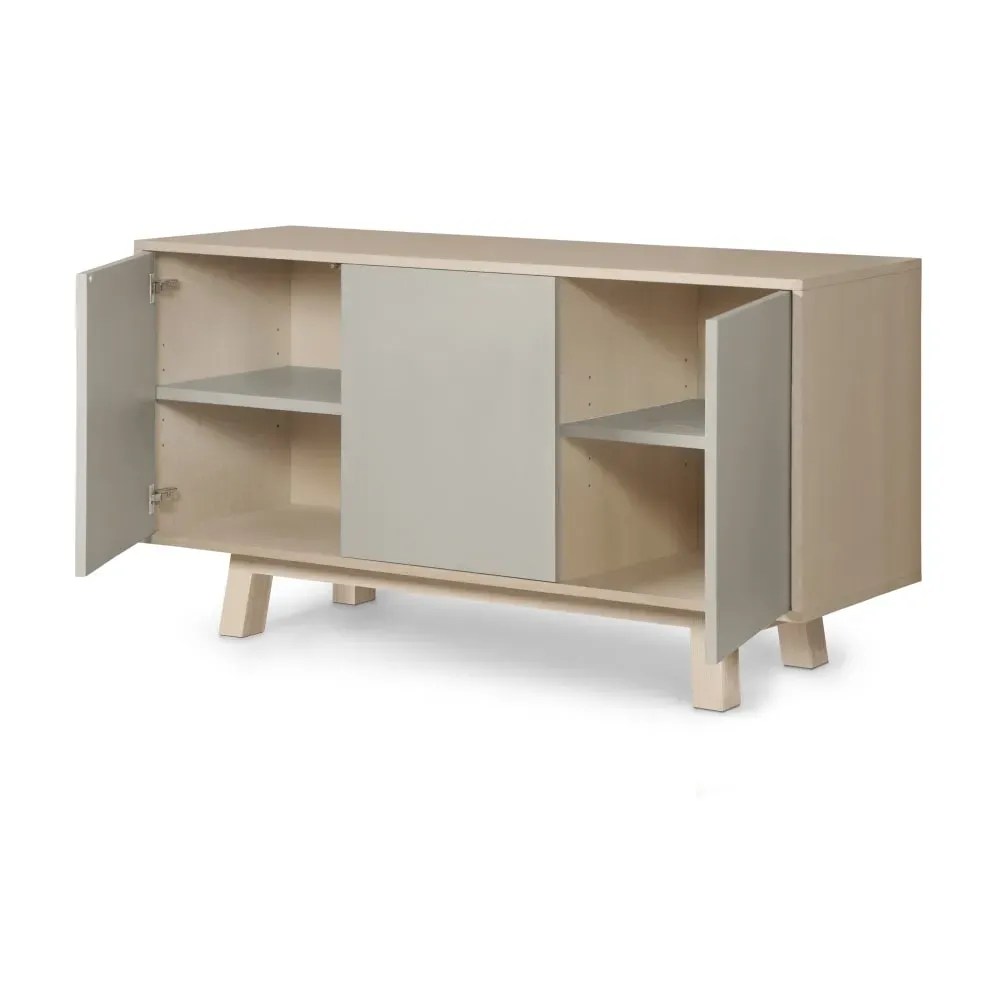 Illustration numéro 2 du produit Buffet bas 3 portes 140 cm, en frêne