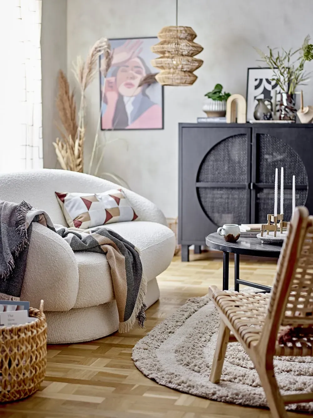 Illustration numéro 2 du produit Couverture en coton beige 130x160