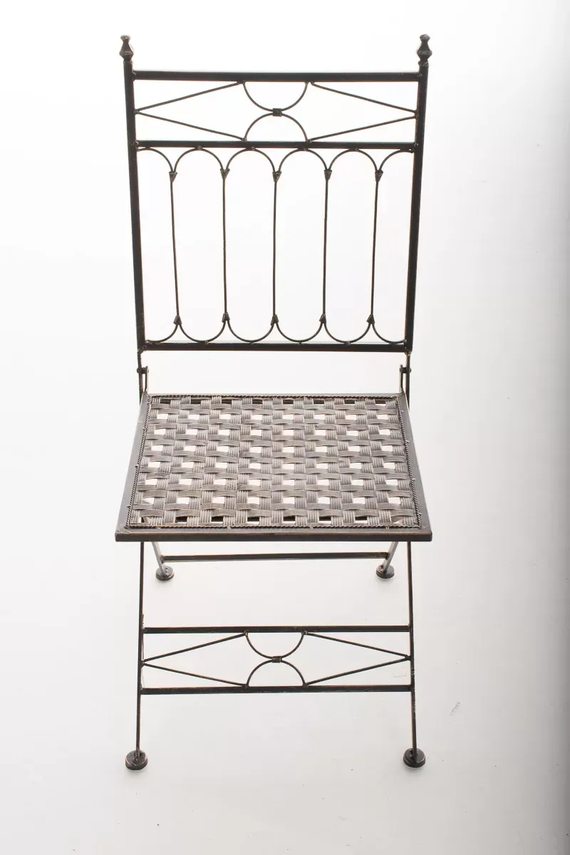 Illustration numéro 2 du produit Chaise de jardin pliable en métal Bronze