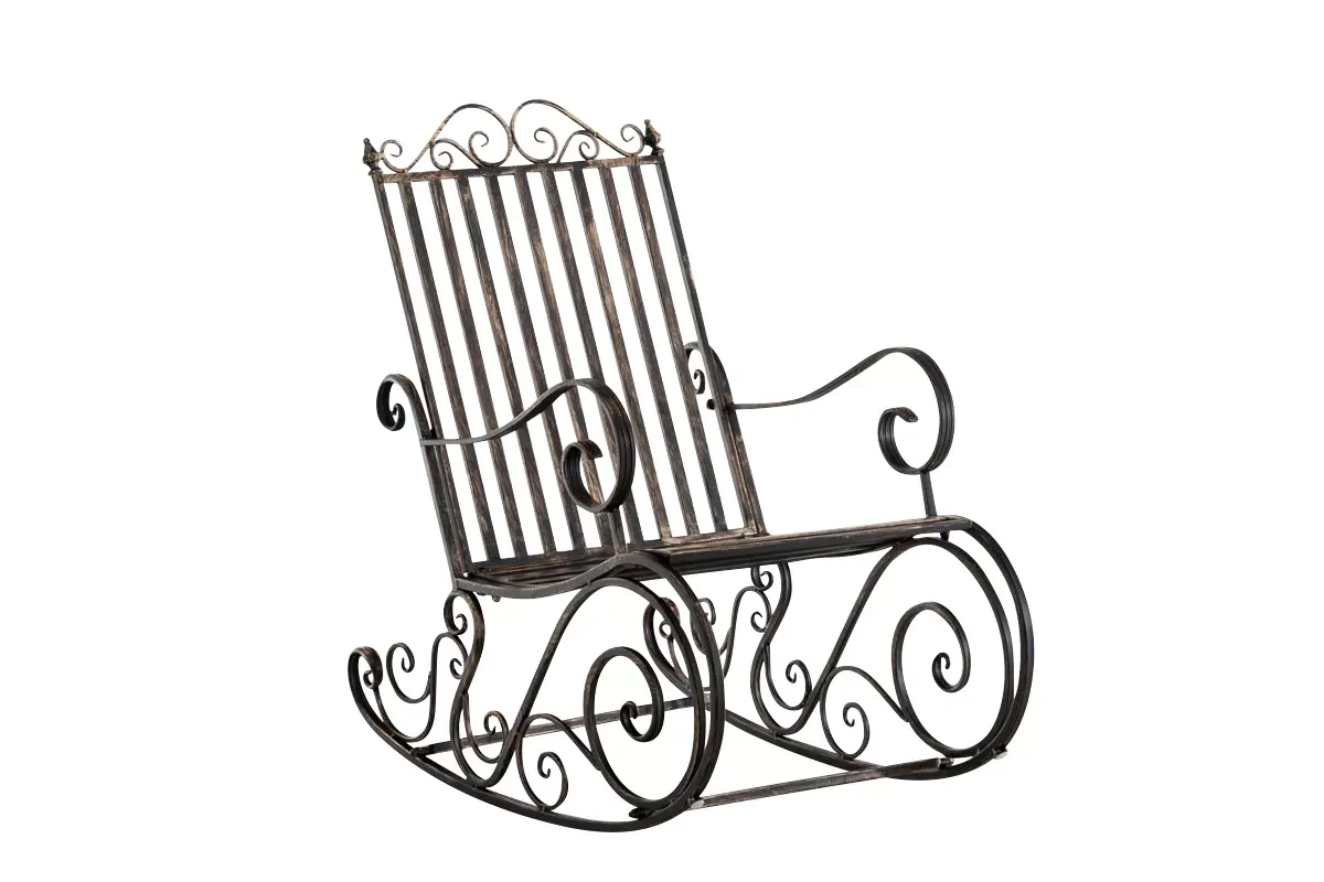 Illustration numéro 2 du produit Chaise à bascule d'extérieur en métal Bronze