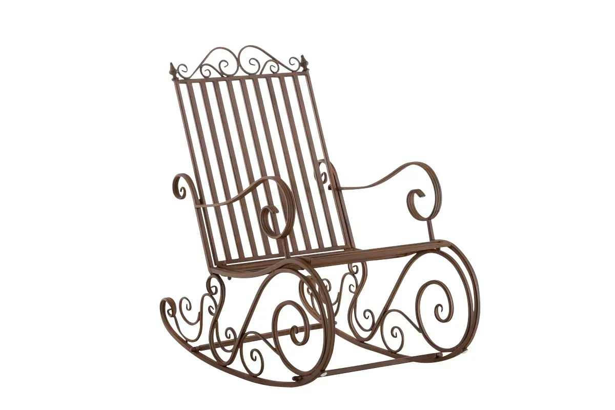 Illustration numéro 2 du produit Chaise à bascule d'extérieur en métal Marron