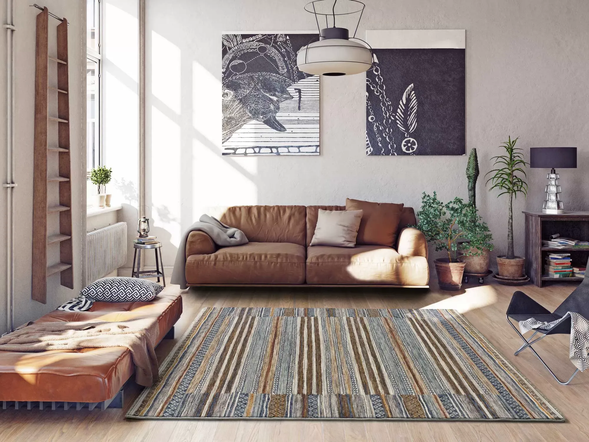 Illustration numéro 2 du produit Tapis vintage beige 133x190 cm