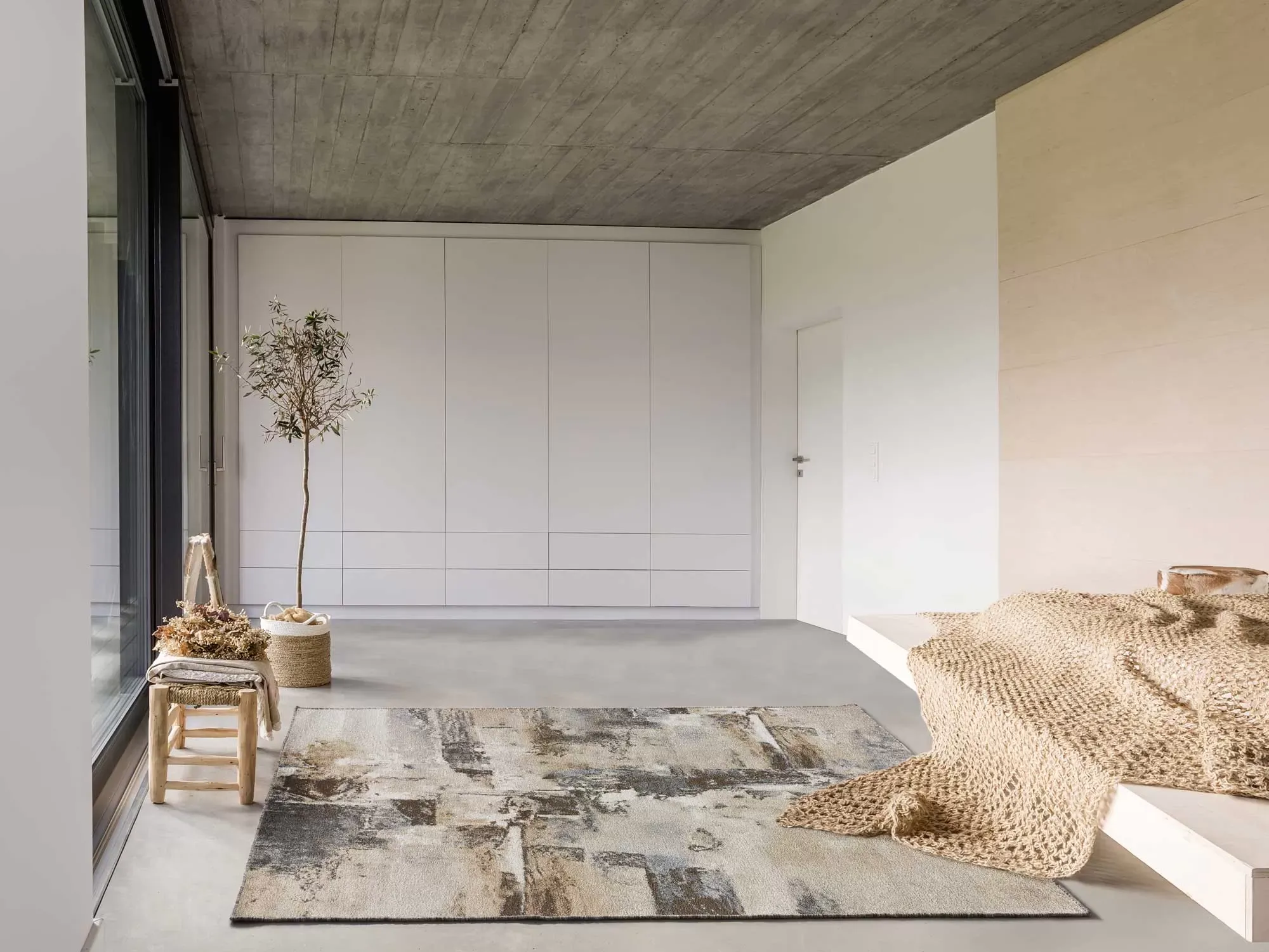 Illustration numéro 2 du produit Tapis abstrait beige 120x170 cm