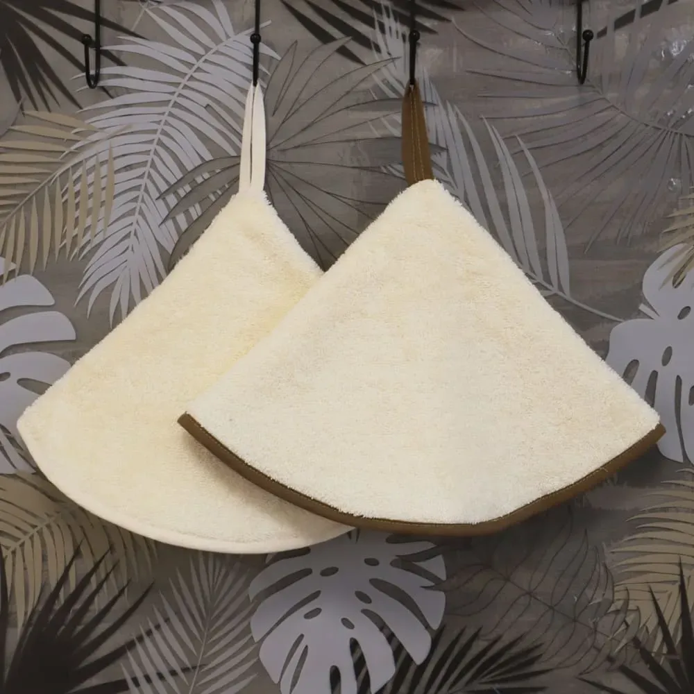 Illustration numéro 2 du produit Lot de 2 essuies mains en coton ecru