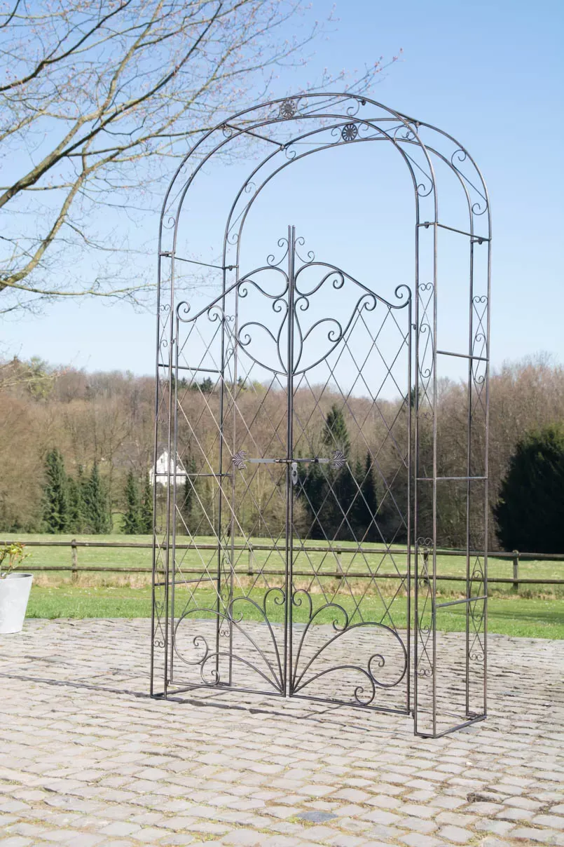 Illustration numéro 2 du produit Arche pour plantes grimpantes en métal Bronze