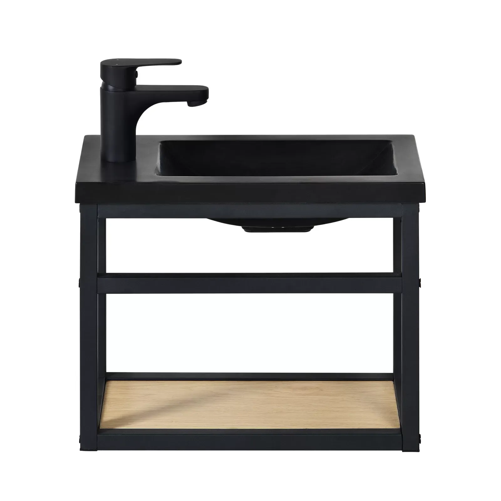 Illustration numéro 2 du produit Meuble lave-mains  + robinet noir