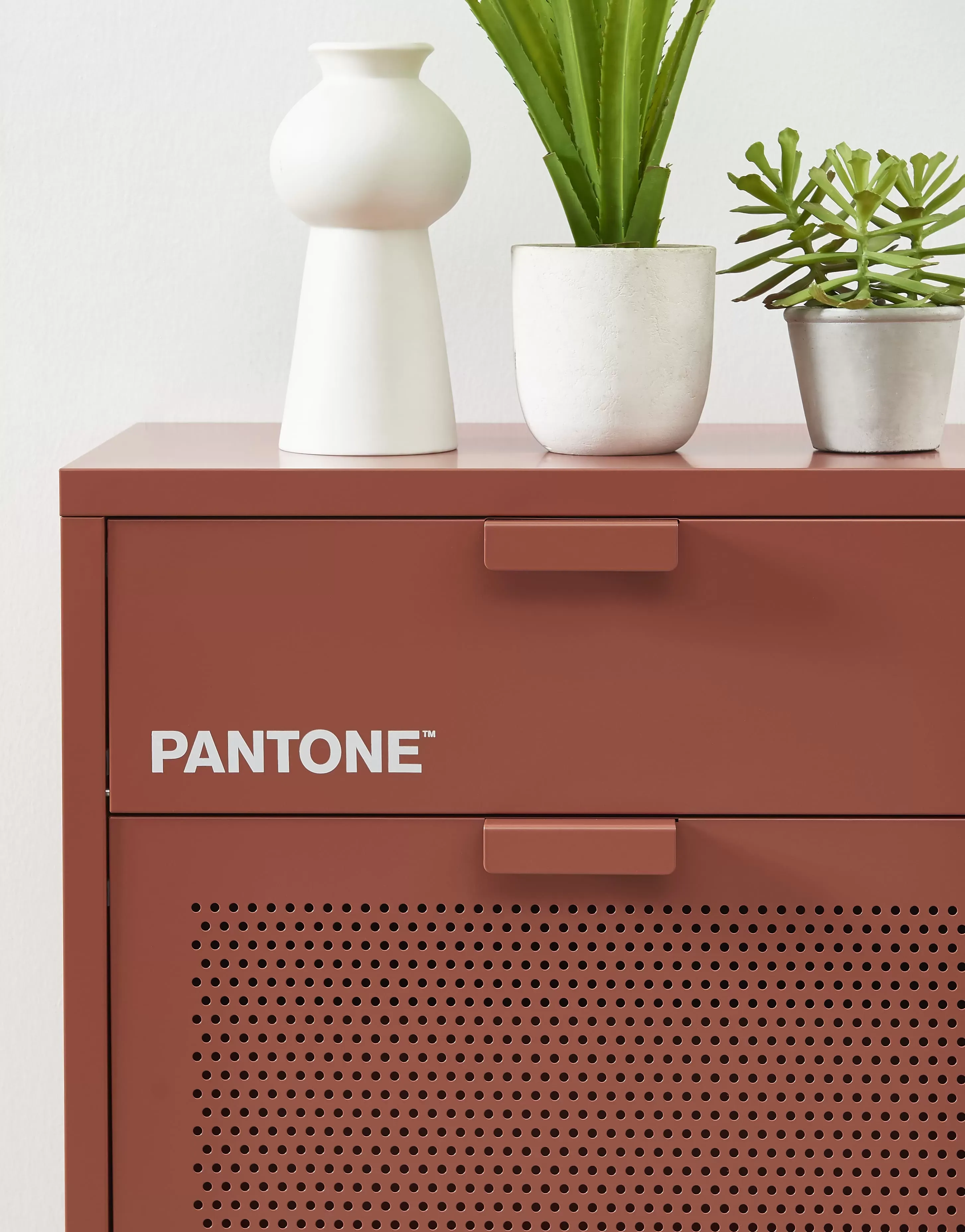 Illustration numéro 2 du produit Meuble à chaussures métal terracotta 55cm