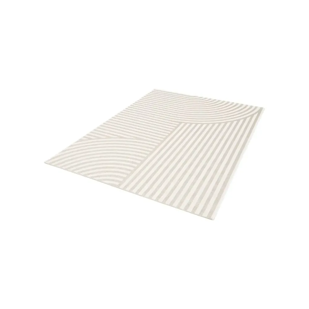 Illustration numéro 2 du produit Tapis d’extérieur à motif géométrique - 120x170cm Beige Polyester