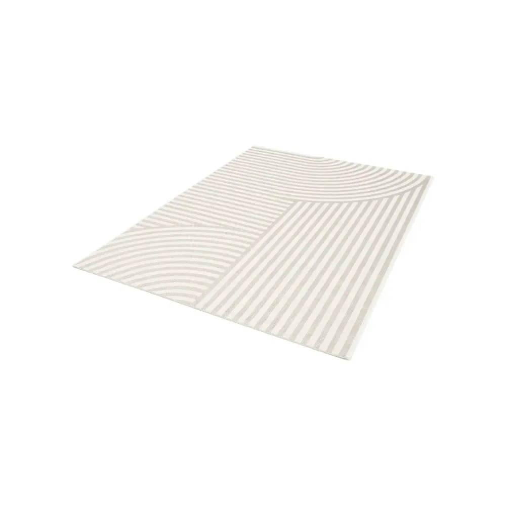 Illustration numéro 2 du produit Tapis d’extérieur à motif géométrique - 160x230cm Beige Polyester