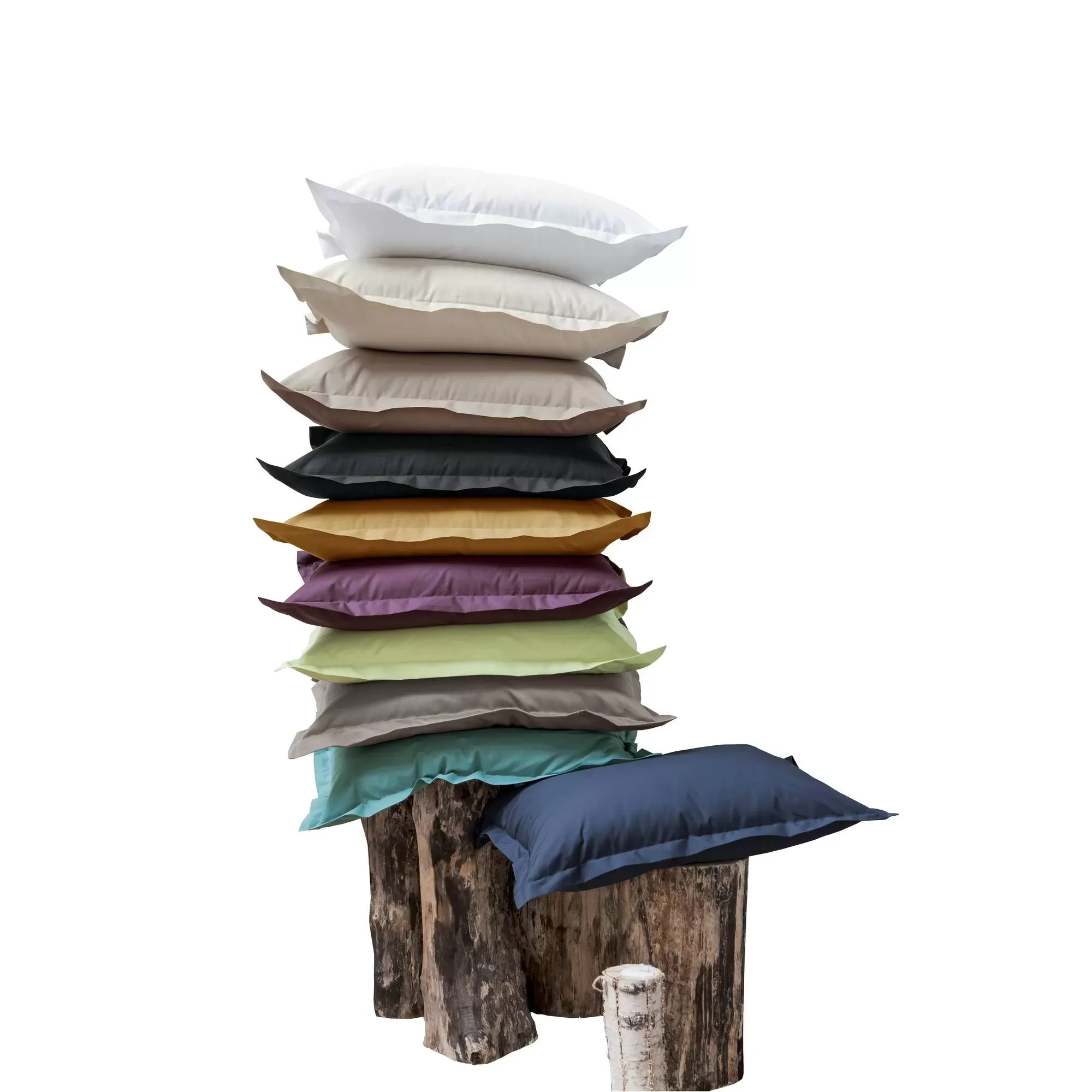 Illustration numéro 2 du produit Taie en coton bio blanc