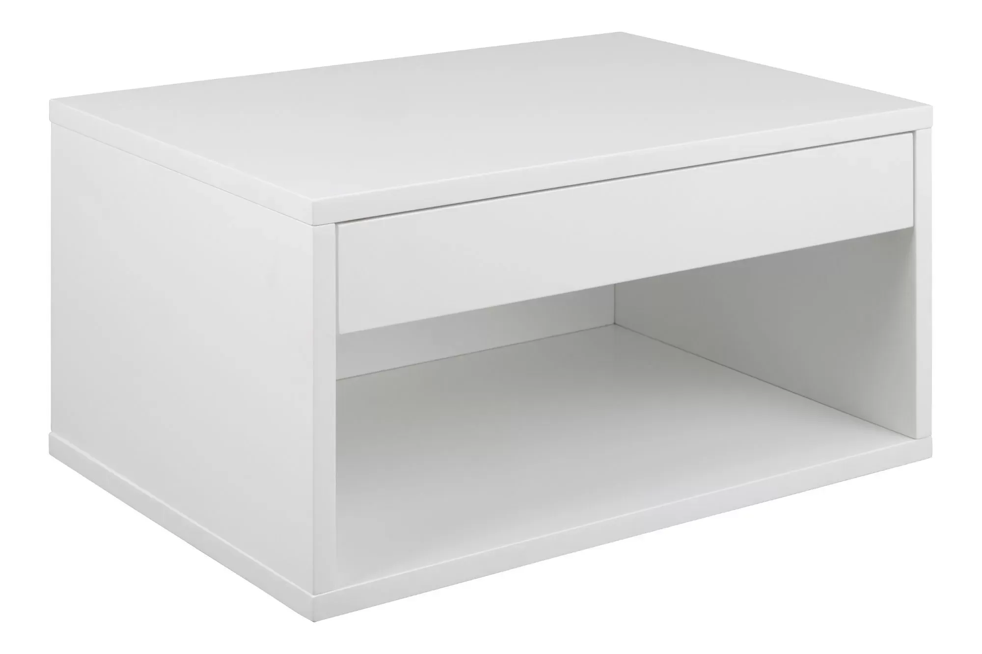 Illustration numéro 2 du produit Chevet suspendu 1 tiroir 1 niche blanc