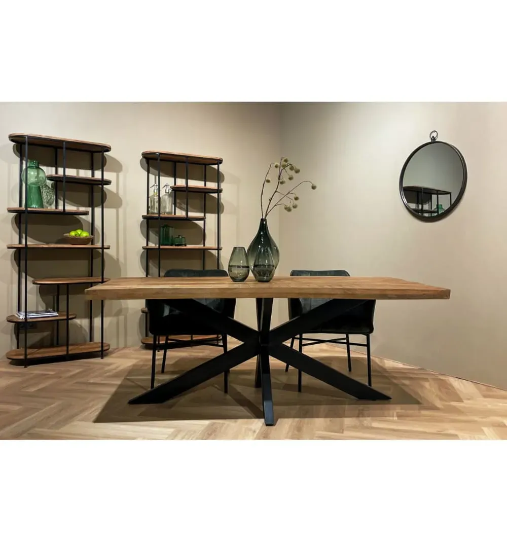 Illustration numéro 2 du produit Table à manger 10/12 personnes L220, Manguier massif et spider