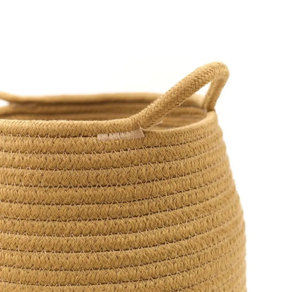 Illustration numéro 2 du produit Panier long tressé coton uni  30x50 cm