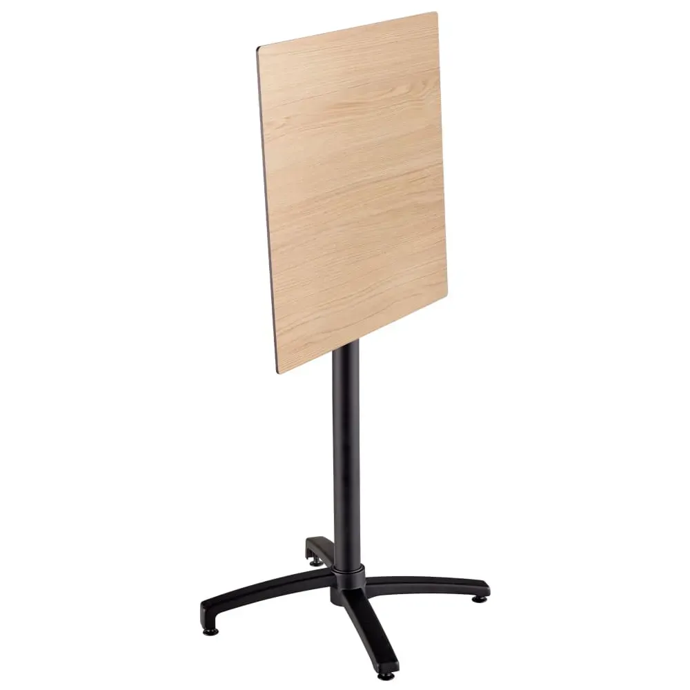 Illustration numéro 2 du produit Table haute de terrasse 60x60 cm inclinable stratifié chêne naturel