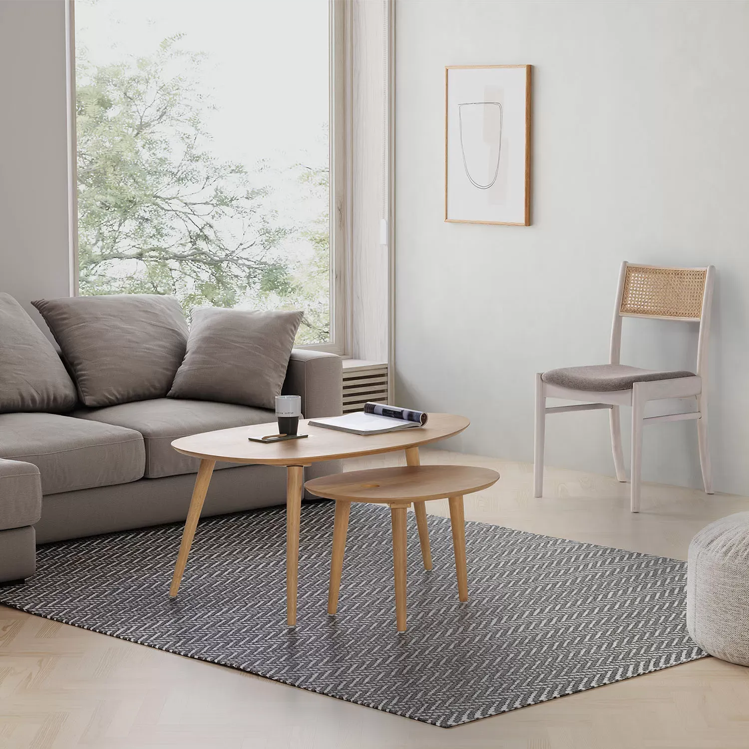 Illustration numéro 2 du produit Pack de 2 chaises couleur blanc wash