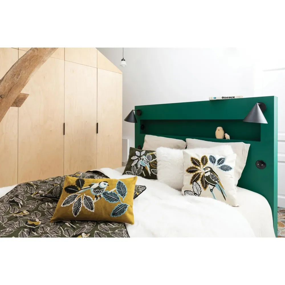 Illustration numéro 2 du produit Maxi plaid recyclé  en coton recycle neige 180 x 220