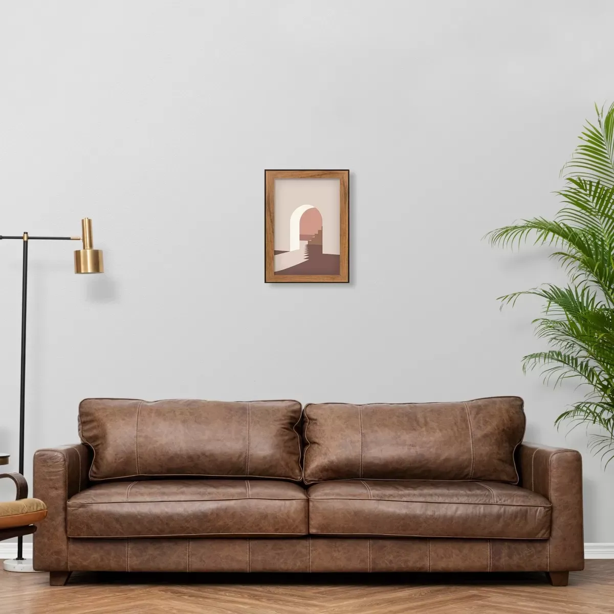 Illustration numéro 2 du produit Cadre photo marron et noir 20x30 cm/A4 résine recyclée