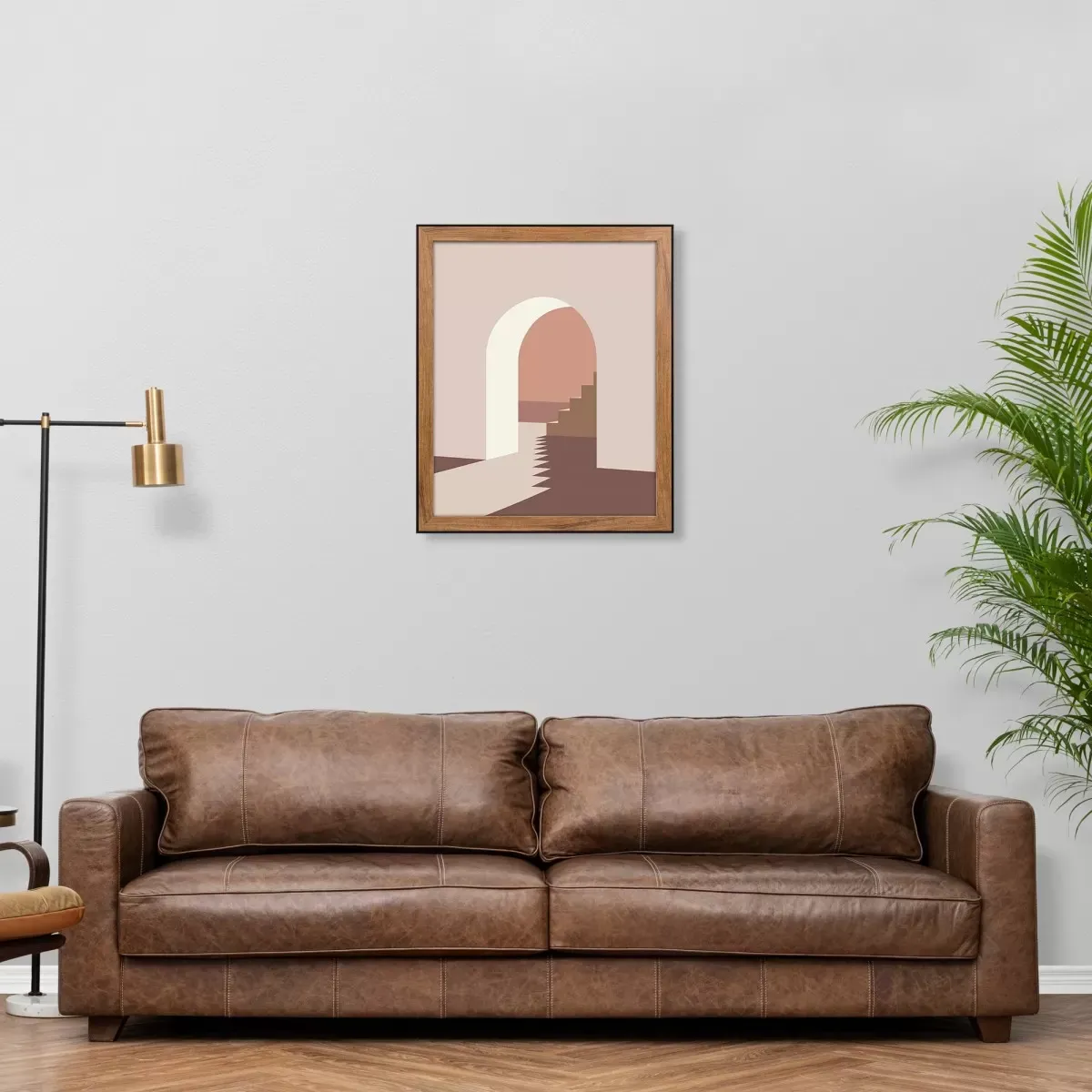 Illustration numéro 2 du produit Cadre photo marron et noir 40x50 cm résine recyclée