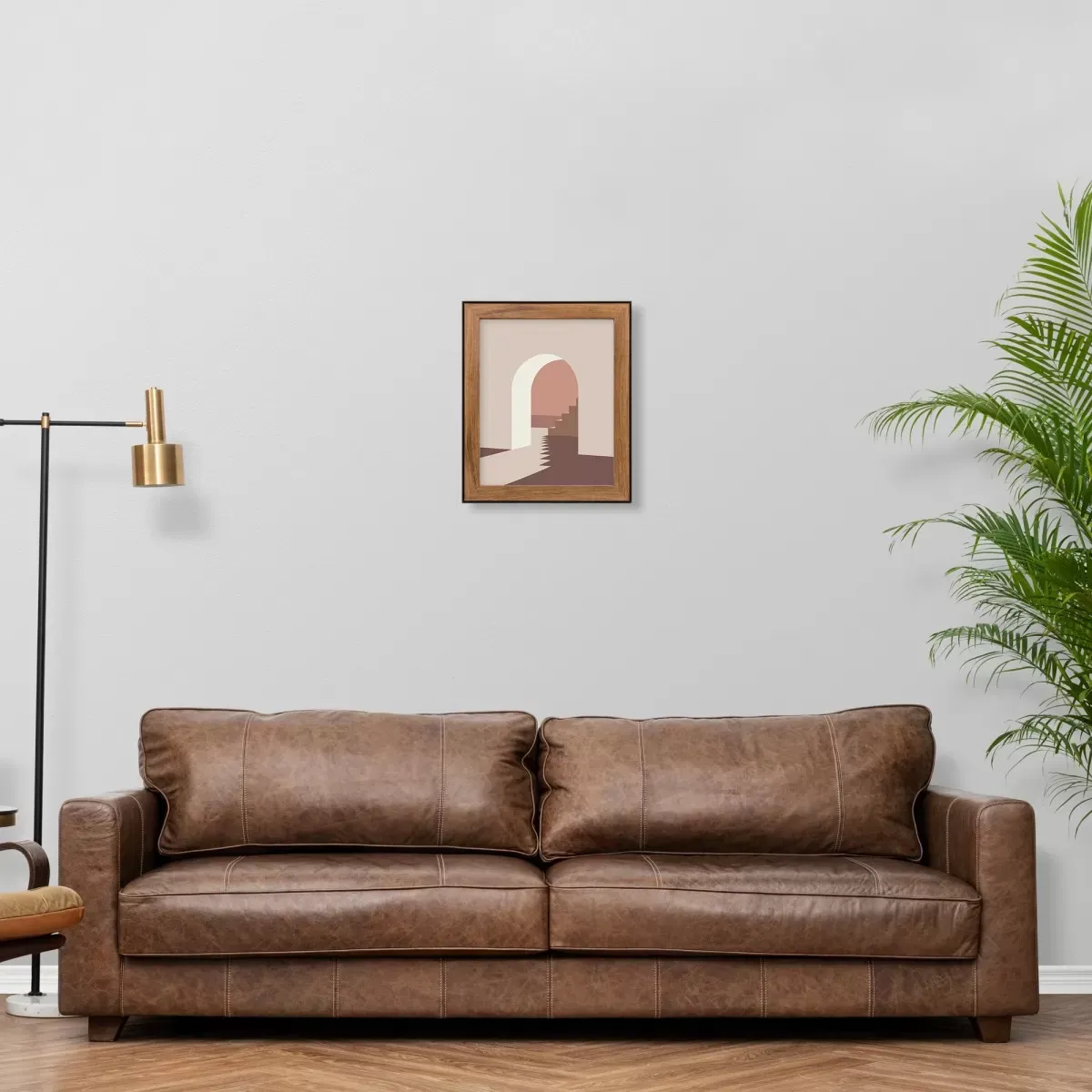 Illustration numéro 2 du produit Cadre photo marron et noir 24x30 cm résine recyclée